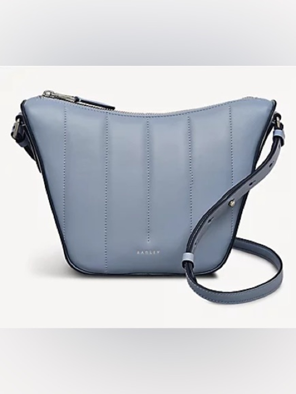 Radley London Oak Street in Light Blue Leather Small Crossbody Bag Quilted - Picture 3 of 8